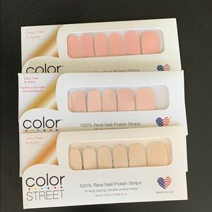 Color Street Pink and Cream Nail Polish Strips